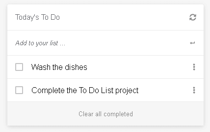 To Do List